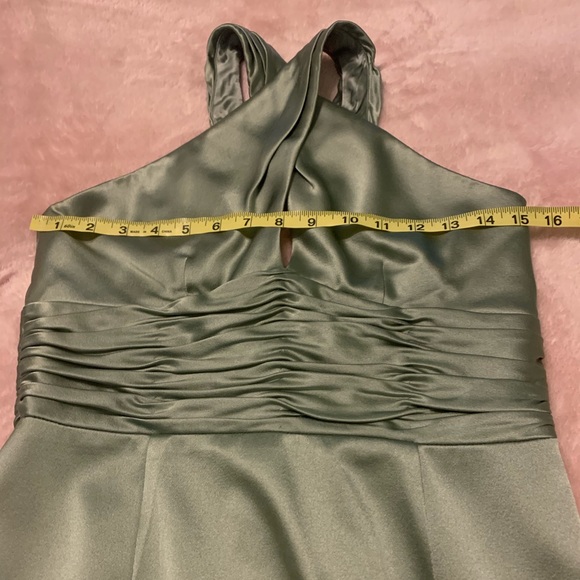 Fine Feathers green silk cocktail dress - 6 - Picture 4 of 9